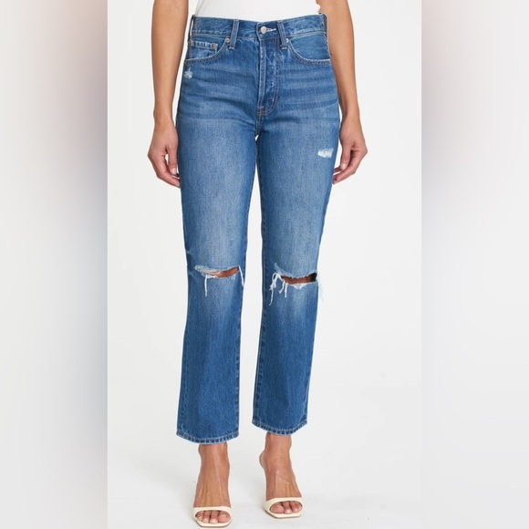 pistola Denim - Pistola Charlie High Rise Classic Straight in Aurora Distressed | Size 25